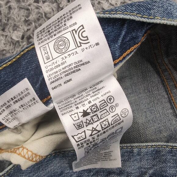 Levis 541 Jeans Mens 32X32 Blue Medium Wash Thrashed Casual Straight Stretch - Picture 5 of 10